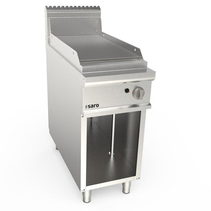 SARO Gasgriddleplatte 400mm breit Standgerät gerillt Modell LQ / FTG2BAR - Salmgastro Onlineshop-423-8630-Saro-4017337063079