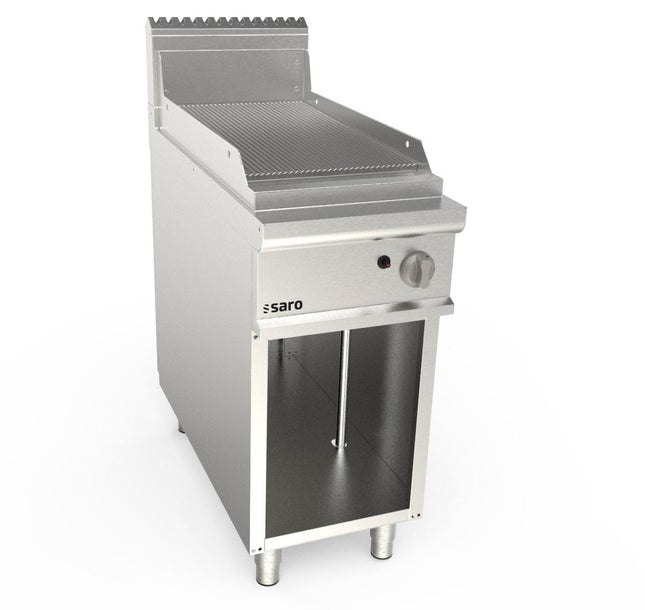 SARO Gasgriddleplatte 400mm breit Standgerät gerillt Modell LQ / FTG2BAR - Salmgastro Onlineshop-423-8630-Saro-4017337063079