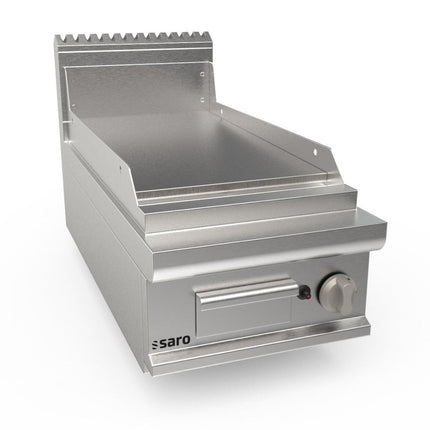 SARO Gasgriddleplatte 400mm breit Tischgerät glatt Modell LQ / FTG2BBL - Salmgastro Onlineshop-423-8600-Saro-4017337063017