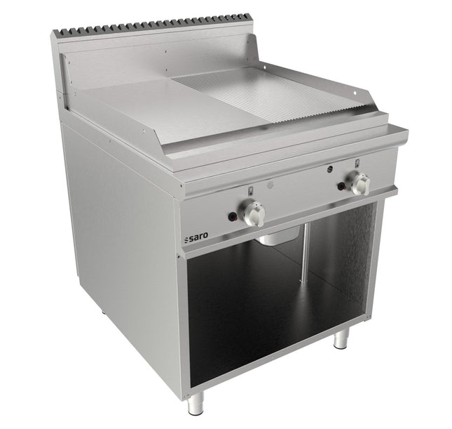 SARO Gasgriddleplatte 800mm breit Standgerät 1/2+1/2 Modell LQ / FTG4BAM - Salmgastro Onlineshop-423-8645-Saro-4017337063109