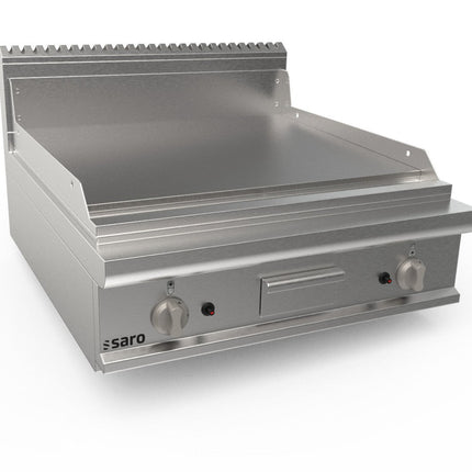 SARO Gasgriddleplatte 800mm breit Tischgerät glatt Modell LQ / FTG4BBL - Salmgastro Onlineshop-423-8610-Saro-4017337063031