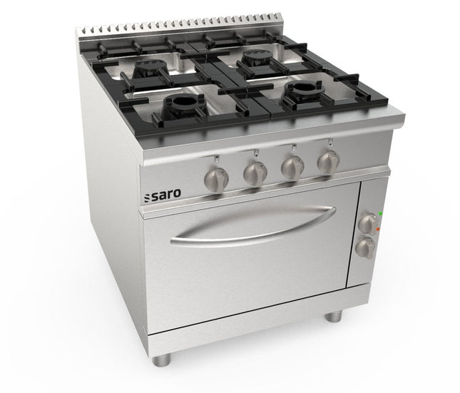 SARO Gasherd +Elektroofen 4 Brenner Modell LQ / CUG4NE - Salmgastro Onlineshop-423-8025-Saro-4017337062768