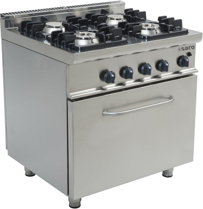 SARO Gasherd mit Gasbackofen Modell E7/KUPG4LO - Salmgastro Onlineshop-423-1030-Saro-4017337423064