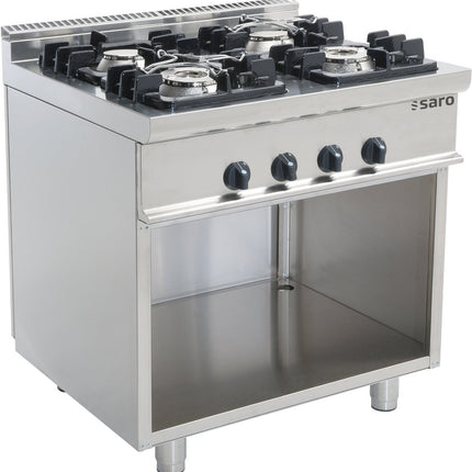 SARO Gasherd mit offenem Unterbau Modell E7/KUPG4BA - Salmgastro Onlineshop-423-1020-Saro-4017337423040