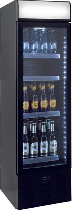 SARO Getränkekühlschrank mit Werbetafel - schmal, Modell DK 105 - Salmgastro Onlineshop-325-2160-Saro-4017337059249