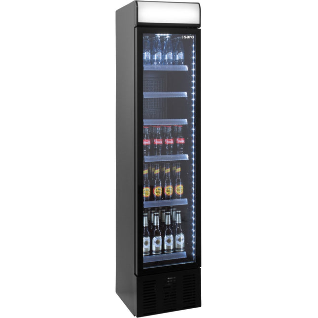 Saro Getränkekühlschrank mit Werbetafel - schmal - Salmgastro Onlineshop-325-2150-Saro-4017337037230
