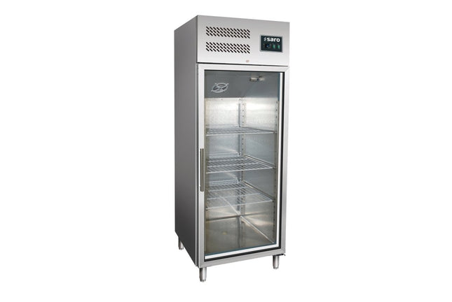 SARO Gewerbekühlschrank mit Glastür - 2/1 GN, Modell GN 600 TNG - Salmgastro Onlineshop-323-3102-Saro-4017337036578