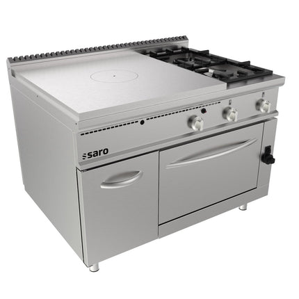 SARO Glühplattenherd Gasofen+ 2 Brenner +Tür Modell LQ / TPG6LO - Salmgastro Onlineshop-423-8120-Saro-4017337062829