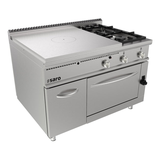 SARO Glühplattenherd Gasofen+ 2 Brenner +Tür Modell LQ / TPG6LO - Salmgastro Onlineshop-423-8120-Saro-4017337062829