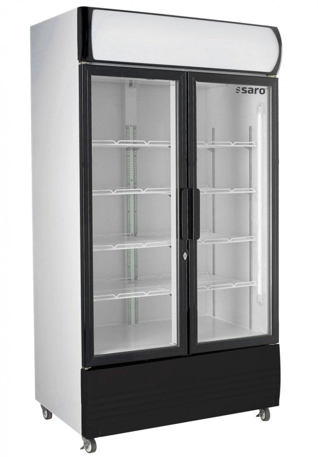 SARO Kühlschrank mit 2 Glastüren und Werbetafel, Modell GTK 580 - Salmgastro Onlineshop-453-1007-Saro-4017337049189