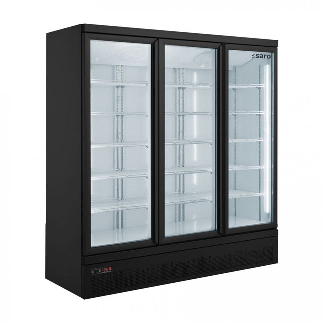 SARO Kühlschrank mit 3 Glastüren - schwarz/weiß, Modell GTK 1530 - Salmgastro Onlineshop-453-1020-Saro-4017337048625