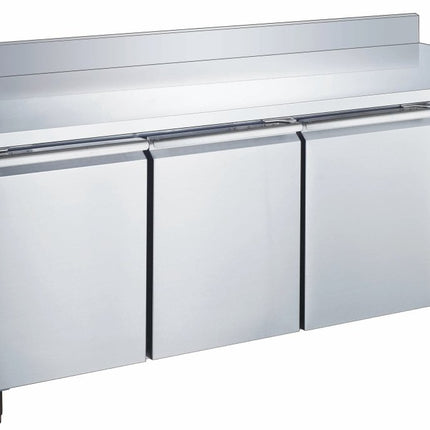 SARO Kühltisch mit 3 Türen und Aufkantung, Modell EGN 3200 TN - Salmgastro Onlineshop-465-4110-Saro-4017337056712