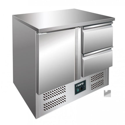 SARO Kühltisch mit Tür und Schubladen, Modell VIVIA S 901 S/S TOP 2x 1/2 GN - Salmgastro Onlineshop-323-10062-Saro-4017337323432