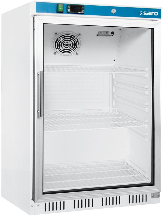 SARO Lagerkühlschrank mit Glastür - weiß, Modell HK 200 GD - Salmgastro Onlineshop-323-4030-Saro-4017337323678