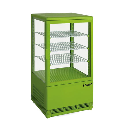 SARO Mini-Umluftkühlvitrine Modell SC 70 grün - Salmgastro Onlineshop-330-10041-Saro-4017337038817