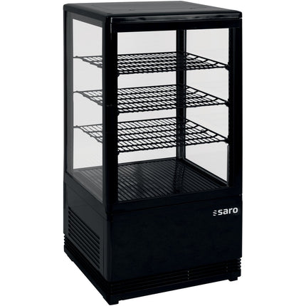 Saro Mini-Umluftkühlvitrine Modell SC 70 schwarz - Salmgastro Onlineshop-330-10051-Saro-4017337038824