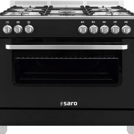 SARO Multifunktionsherd Gas/Elektro Modell TS95C61LNE schwarz - Salmgastro Onlineshop-331-1155-Saro-4017337033317