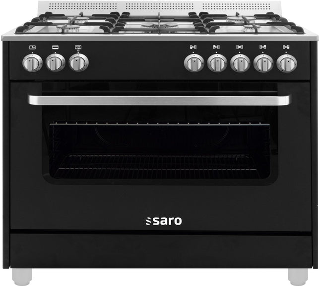 SARO Multifunktionsherd Gas/Elektro Modell TS95C61LNE schwarz - Salmgastro Onlineshop-331-1155-Saro-4017337033317