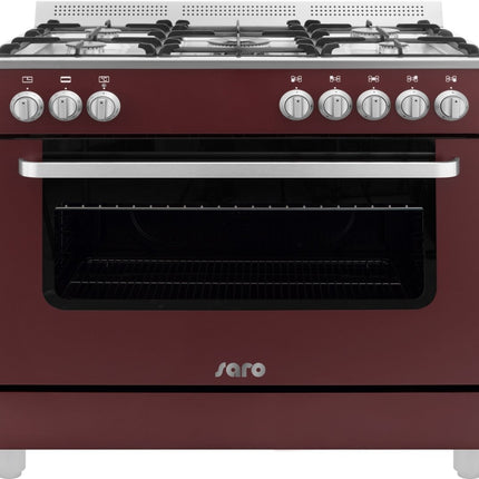 SARO Multifunktionsherd Gas/Elektro Modell TS95C61LVI bordeaux - Salmgastro Onlineshop-331-10555-Saro-4017337331505