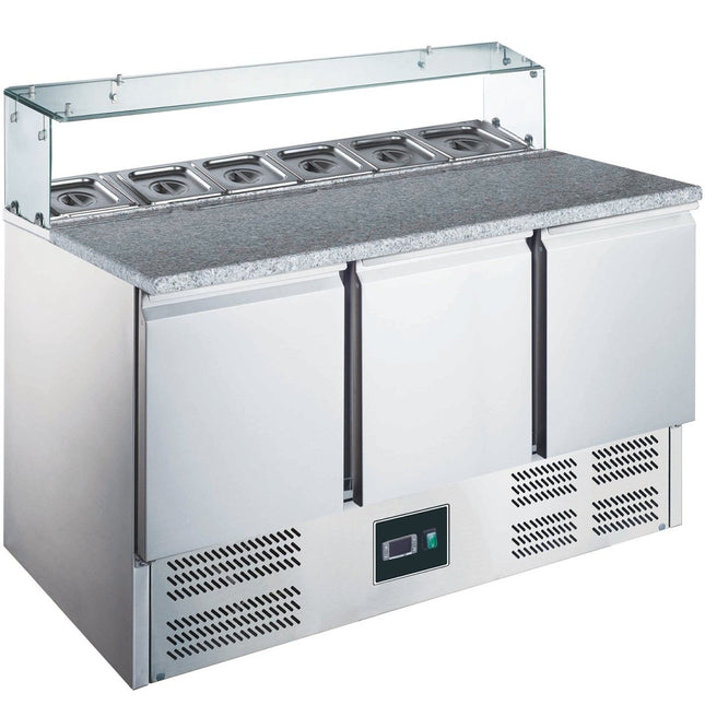 SARO Pizzatisch mit Glasaufsatz, Modell EPS 903 G - Salmgastro Onlineshop-465-1065-Saro-4017337050833