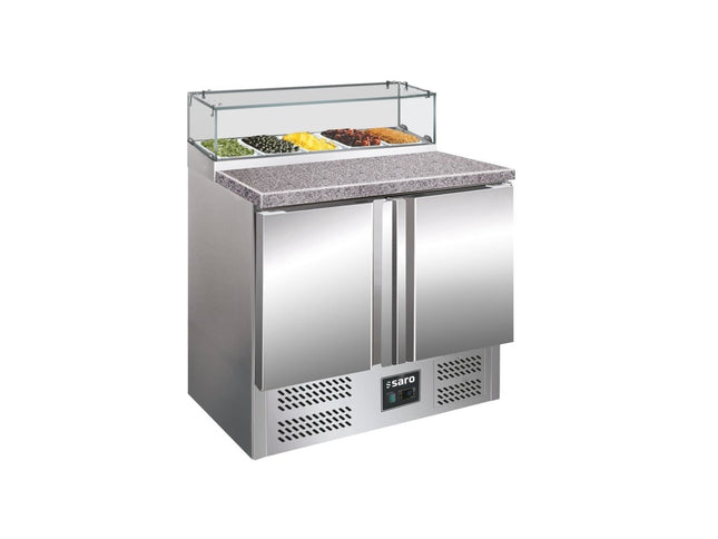 SARO Pizzatisch mit Glasaufsatz, Modell PS 200 G - Salmgastro Onlineshop-323-1101-Saro-4017337324293