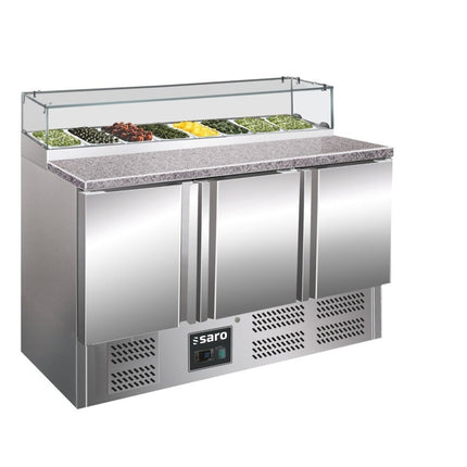 SARO Pizzatisch mit Glasaufsatz, Modell PS 300 G - Salmgastro Onlineshop-323-1106-Saro-4017337324309
