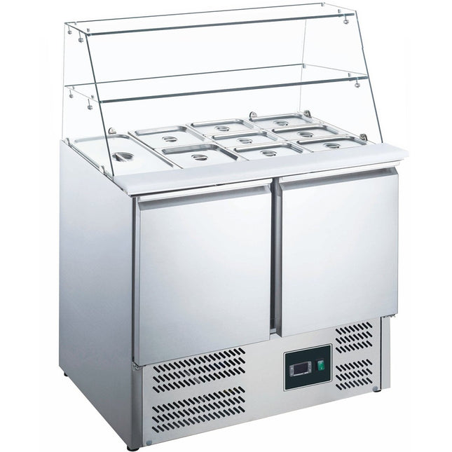 SARO Saladette mit Glasaufsatz, Modell ES 900 G - Salmgastro Onlineshop-465-1085-Saro-4017337050871