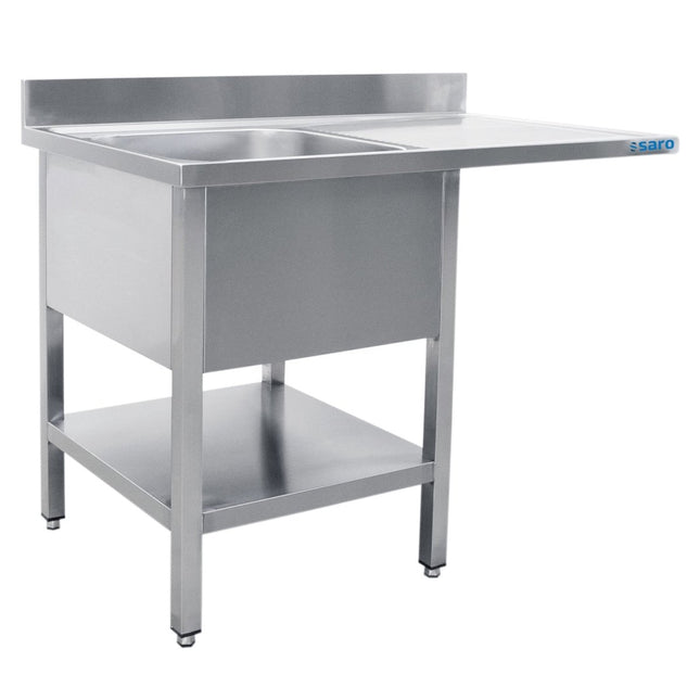 SARO Spülcenter 1 Becken, links - B 1200 x T 600 mm - Salmgastro Onlineshop-600-2600L-Saro-4017337049844