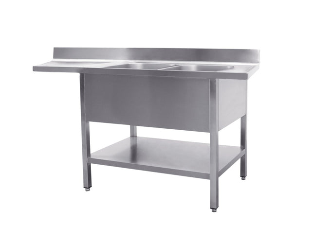 SARO Spülcenter 2 Becken rechts - B 1600 x T 700 mm - Salmgastro Onlineshop-700-2610R-Saro-4017337046898