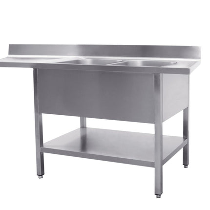 SARO Spülcenter 2 Becken rechts - B 2000 x T 700 mm - Salmgastro Onlineshop-700-2620R-Saro-4017337046911