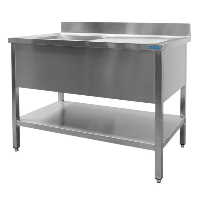 SARO Spültisch 1 Becken, links - B 1000 x T 600 mm - Salmgastro Onlineshop-600-2505L-Saro-4017337049622