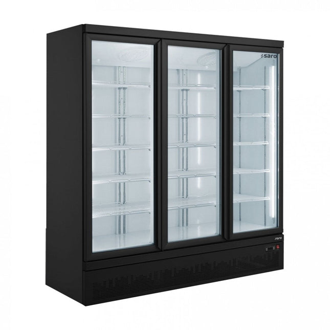 SARO Tiefkühlschrank mit 3 Glastüren, Modell GTK 1480 - schwarz/weiß - Salmgastro Onlineshop-453-1025-Saro-4017337048632