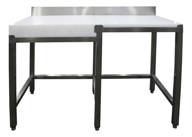 SARO Zerlegetisch mit Hackblock links mit Aufkantung 1800x600 mm - Salmgastro Onlineshop-700-7755-Saro-4017337060207