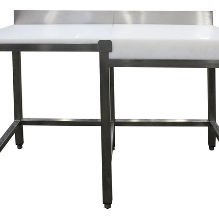 SARO Zerlegetisch mit Hackblock rechts mit Aufkantung 1200x600 mm - Salmgastro Onlineshop-700-7775-Saro-4017337060245