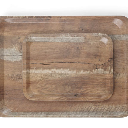 Serviertablett aus Melamin mit Holzoptik , HENDI, Holz, 240x340mm - Salmgastro Onlineshop-508916-Hendi-8711369508916