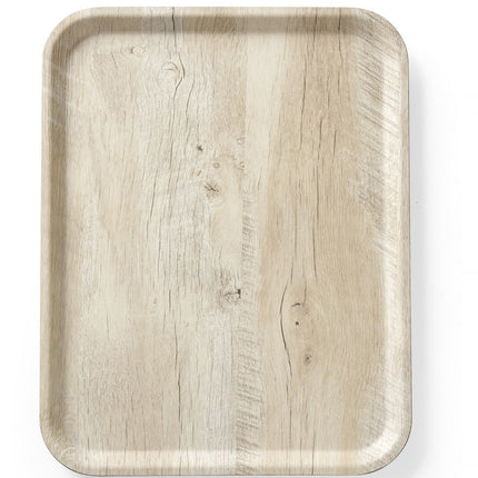 Serviertablett aus Melamin mit Holzoptik , HENDI, Holz hell, 330x430mm - Salmgastro Onlineshop-508862-Hendi-8711369508862