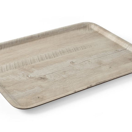 Serviertablett aus Melamin mit Holzoptik , HENDI, Holz hell, 370x530mm - Salmgastro Onlineshop-508930-Hendi-8711369508930