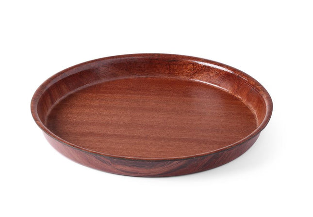 Serviertablett Woodform, HENDI, Mahagoni, ø320x(H)35mm - Salmgastro Onlineshop-507711-Hendi-8711369507711