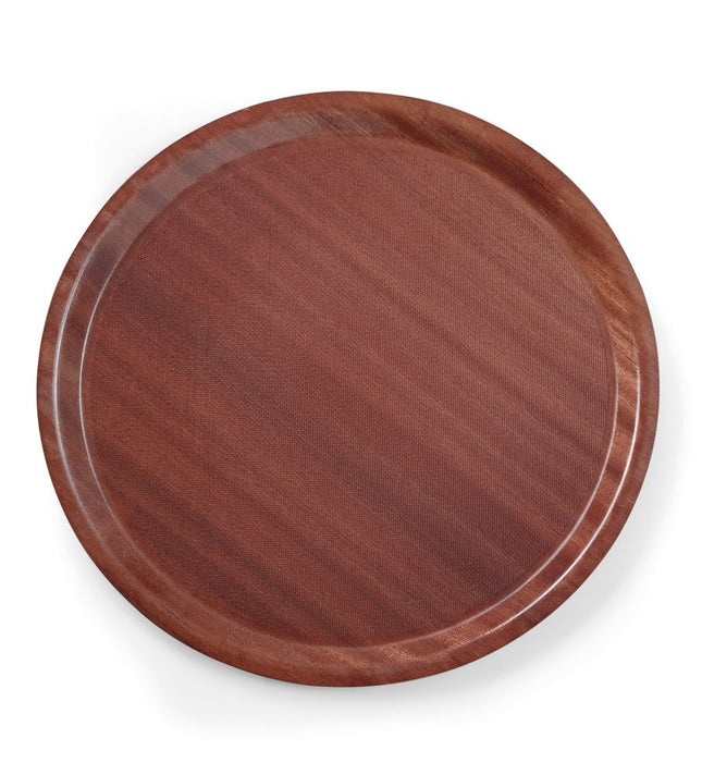 Serviertablett Woodform, HENDI, Mahagoni, ø380x(H)15mm - Salmgastro Onlineshop-507865-Hendi-8711369507865