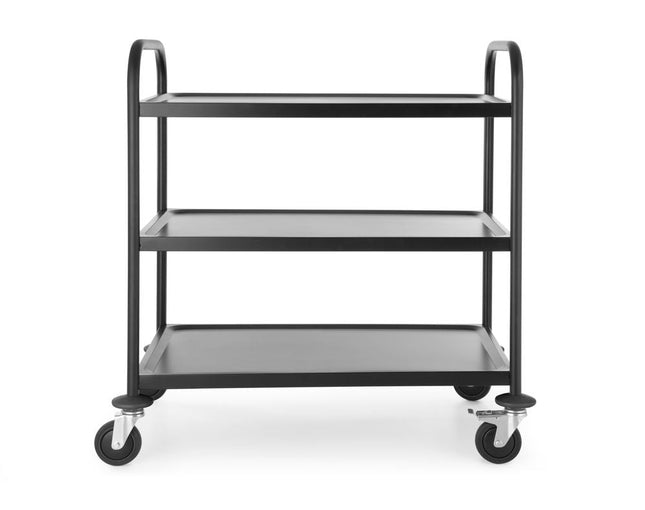 Servierwagen mattschwarz, HENDI, 905x585x(H)945mm - Salmgastro Onlineshop-811320-Hendi-8711369811320