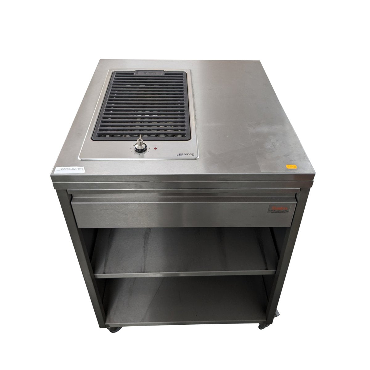SFB cupboard table CNS with Lavastein-Grill BBQ from SFB single piece ...