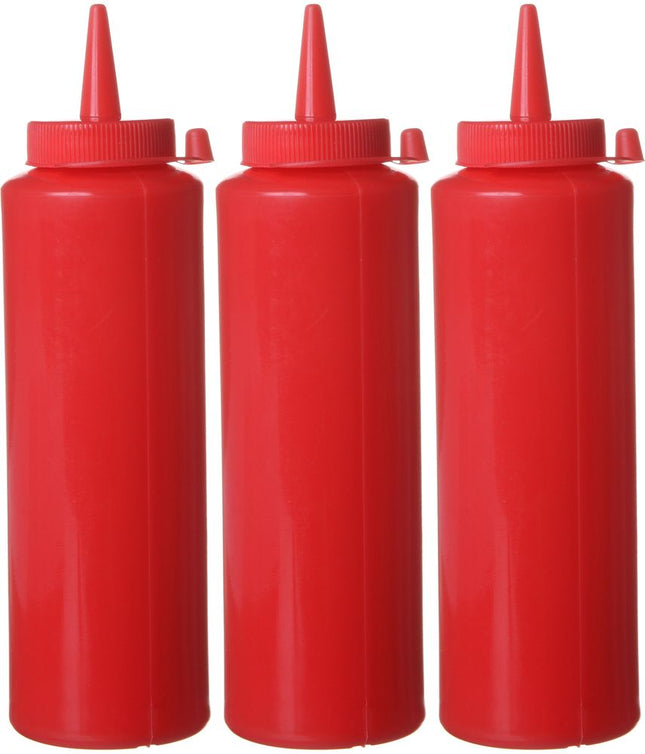 Spenderflaschen, 3er Set, HENDI, 0,2L, Rot, 3 Stk., ø50x(H)185mm - Salmgastro Onlineshop-558041-Hendi-8711369558041