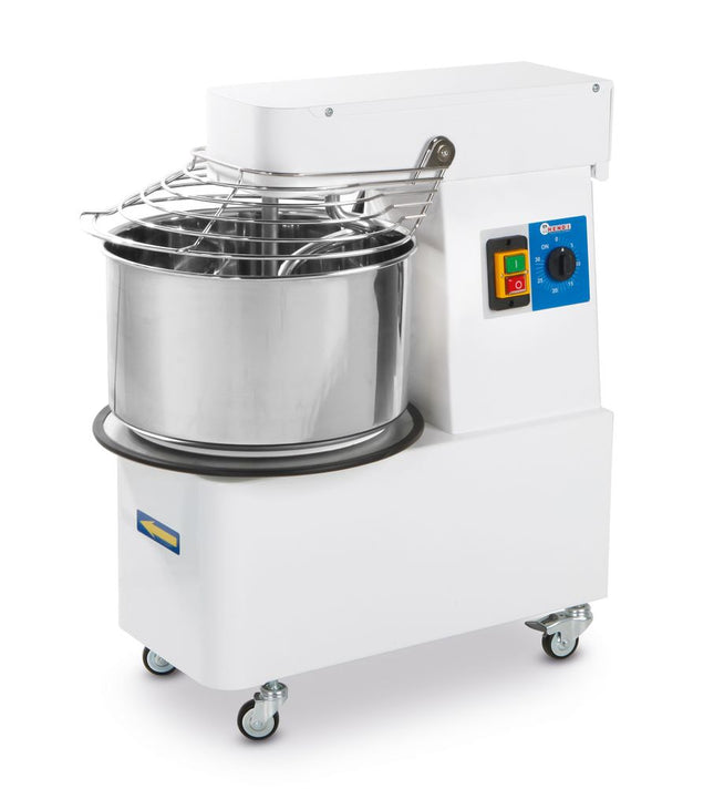 Spiralmischer mit festem Kopf und Schüssel., HENDI, 56 kg/h, 22L, 400V/750W, 385x670x(H)725mm - Salmgastro Onlineshop-226209-Hendi-8711369226209