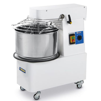 Spiralmischer mit steigendem Kopf und herausnehmbarer Schüssel, HENDI, 56 kg/h, 22L, 400V/750W, 390x670x(H)735mm - Salmgastro Onlineshop-226346-Hendi-8711369226346