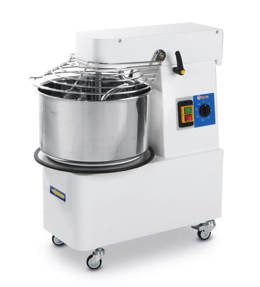 Spiralmischer mit steigendem Kopf und herausnehmbarer Schüssel, HENDI, 56 kg/h, 22L, 400V/750W, 390x670x(H)735mm - Salmgastro Onlineshop-226346-Hendi-8711369226346