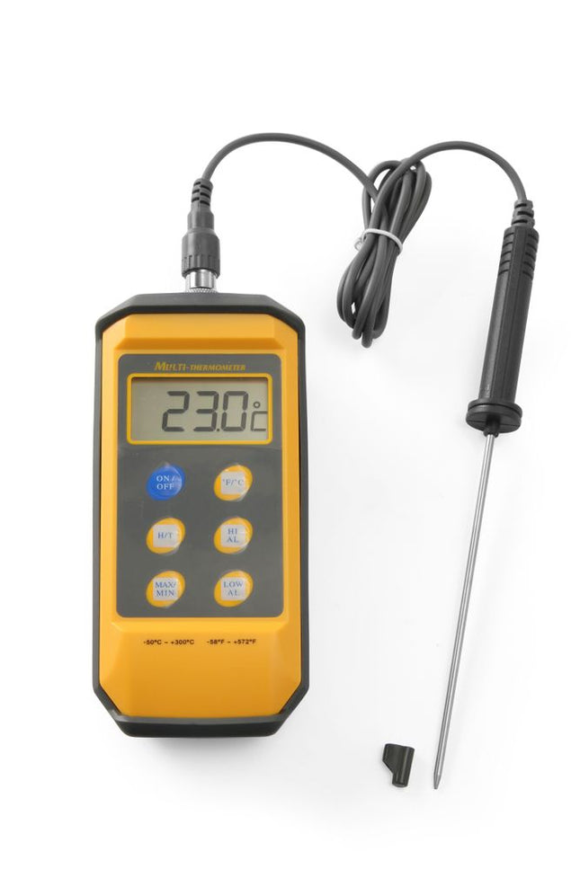Stoßfester Thermometer mit Digitalanzeige und Stiftsonde, HENDI, 195x85x(H)45mm - Salmgastro Onlineshop-271407-Hendi-8711369271407