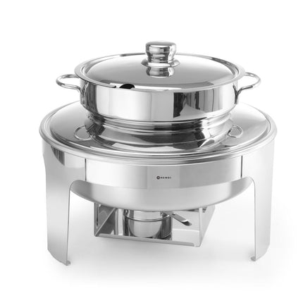 Suppen Chafing Dish, Spiegelglanz, HENDI, Profi Line, 10L, ø420x(H)380mm - Salmgastro Onlineshop-470244-Hendi-8711369470244