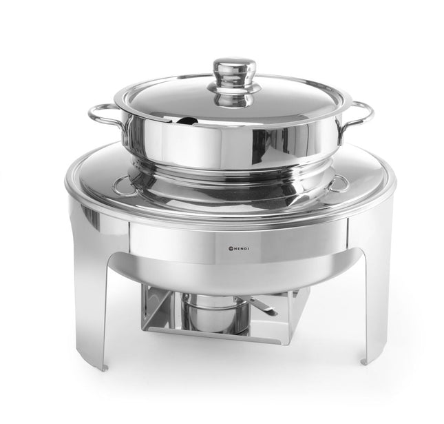 Suppen Chafing Dish, Spiegelglanz, HENDI, Profi Line, 10L, ø420x(H)380mm - Salmgastro Onlineshop-470244-Hendi-8711369470244