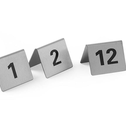 Tischnummern, HENDI, Nummer 1-12, 50x35x(H)40mm - Salmgastro Onlineshop-663844-Hendi-8711369663844