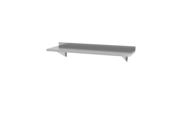 Wandregal, mit zwei Stahlbügeln, HENDI, 1000x300x(H)250mm - Salmgastro Onlineshop-816493-Hendi-8711369816493